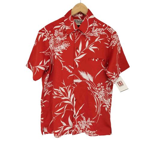 トリリチャード TORI RICHARD USA製 ボタニカル柄 S/S ポリシャツ メンズ JPN:S