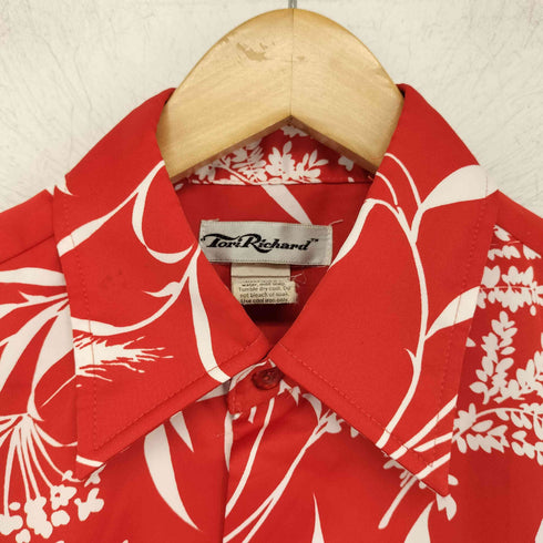 トリリチャード TORI RICHARD USA製 ボタニカル柄 S/S ポリシャツ メンズ JPN:S