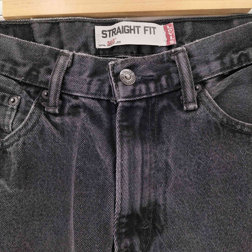 リーバイス Levis ボタン裏3455 505 STRAIGHT FIT 後染め ジップフライブラックデニムパンツ メンズ 30/32
