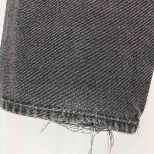 リーバイス Levis ボタン裏3455 505 STRAIGHT FIT 後染め ジップフライブラックデニムパンツ メンズ 30/32