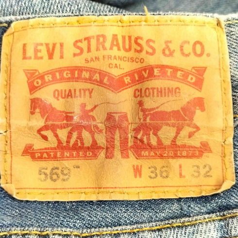 リーバイス Levis ボタン裏4001 メキシコ製 569 ジップフライデニムパンツ メンズ 36/32