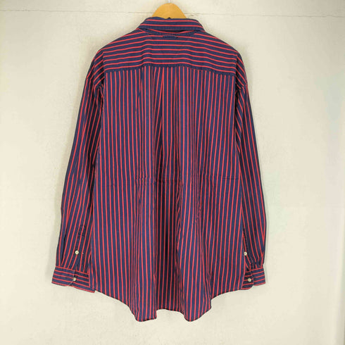 トミーヒルフィガー TOMMY HILFIGER 90~00S ストライプボタンシャツ メンズ import:XXL