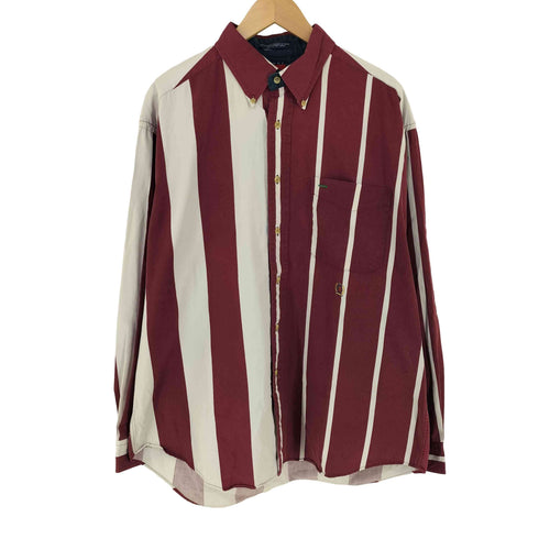 トミーヒルフィガー TOMMY HILFIGER 90~00S ストライプボタンシャツ メンズ import:L