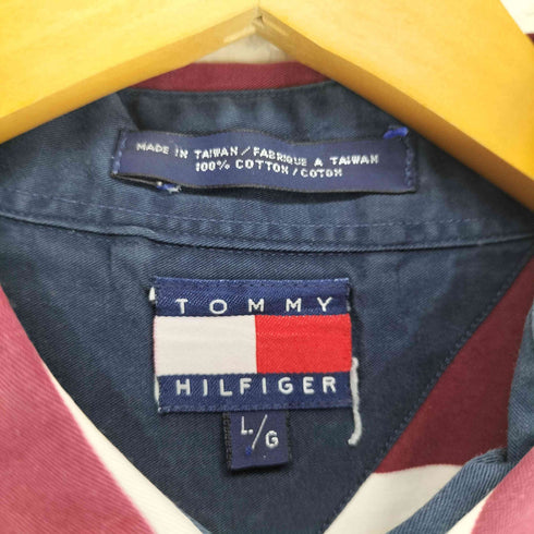 トミーヒルフィガー TOMMY HILFIGER 90~00S ストライプボタンシャツ メンズ import:L