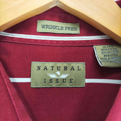 NATURAL ISSUE ストライプボタンダウンシャツ メンズ import:XL