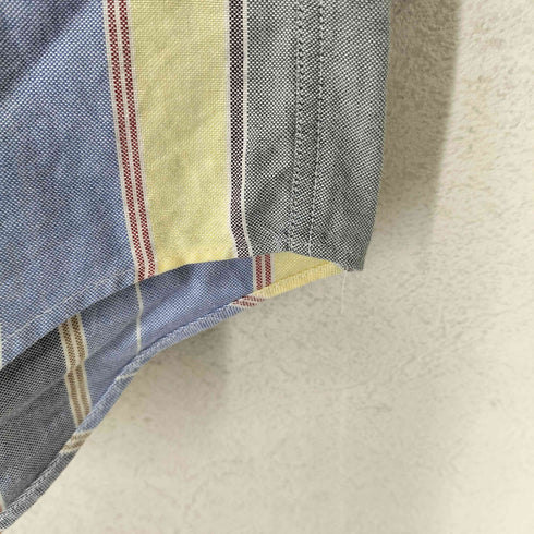 トミーヒルフィガー TOMMY HILFIGER 90~00S マルチストライプ ボタンダウンシャツ メンズ import:XL