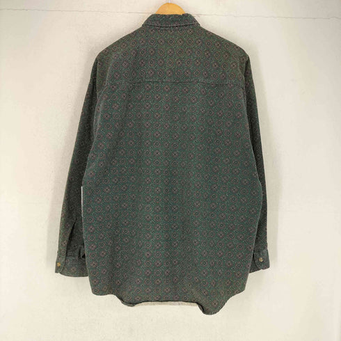 BLUE ZONE 00S 総柄 L/S ボタンダウンシャツ メンズ L
