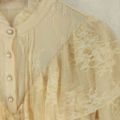 アクシーズファム axes femme KAWAII Yoke Panel Short Sleeved Blouse レディース JPN:M
