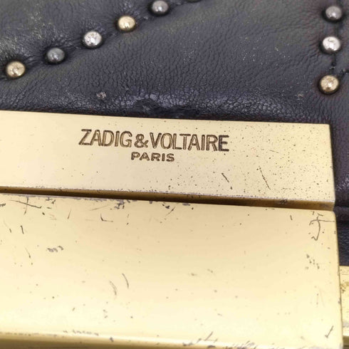 ザディグエヴォルテール ZADIG&VOLTAIRE スタッズ チェーンレザーショルダーバッグ レディース