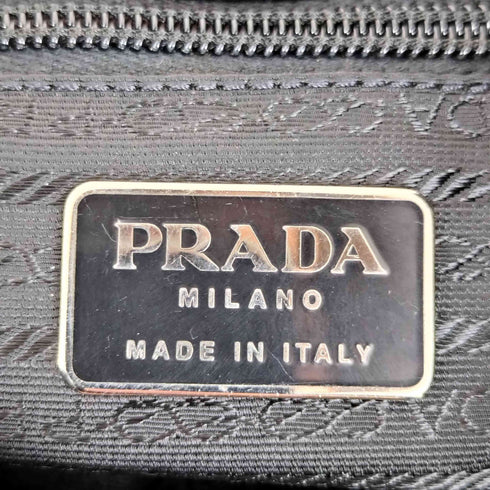 プラダ PRADA 三角プレート ナイロン ハンドバッグ レディース