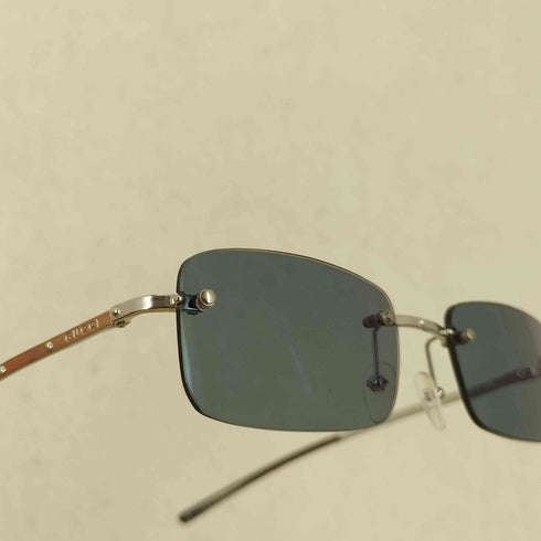 グッチ GUCCI リムレス スクエア サングラス メンズ 51□19