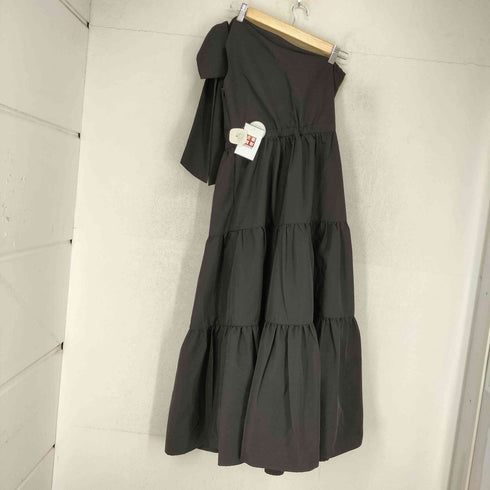 M me eme One shoulder ribbon flare onepiece ワンショルダーリボンフレアワンピース sweet レディース