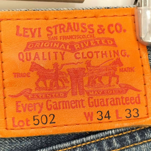 リーバイス Levis 502 CLASSIC LEVIS ヒゲ ジップフライデニム メンズ W34 L33