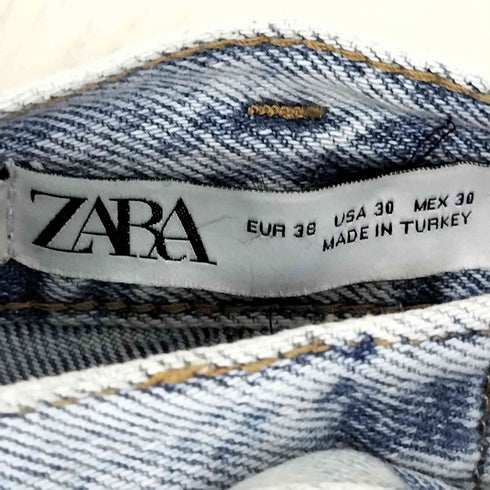 ザラ ZARA ケミカルウォッシュ ワイドテーパードジーンズ メンズ 38