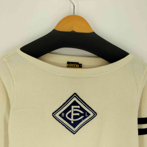 ラグビーラルフローレン Rugby Ralph Lauren ロゴ刺繍 プルオーバー ボートネック ニット セーター プルオーバー レディース import:M