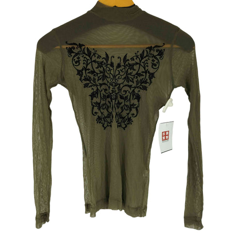 レキップヨシエイナバ LEQUIPE YOSHIE INABA フロントデザイン シースルー L/S カットソー レディース JPN:9号