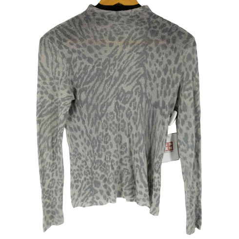 ヨシエイナバ YOSHIE INABA カシミヤ混 L/S レオパード柄 カットソー レディース