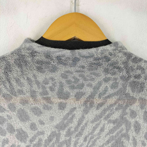 ヨシエイナバ YOSHIE INABA カシミヤ混 L/S レオパード柄 カットソー レディース