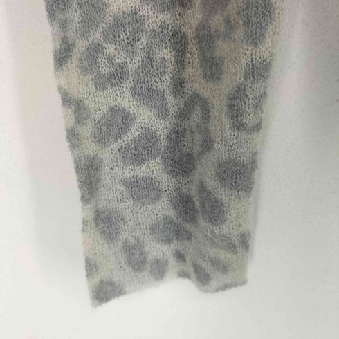 ヨシエイナバ YOSHIE INABA カシミヤ混 L/S レオパード柄 カットソー レディース