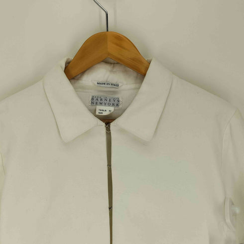 バーニーズニューヨーク BARNEYS NEWYORK イタリア製 ダック生地 フック ジャケット レディース JPN:42