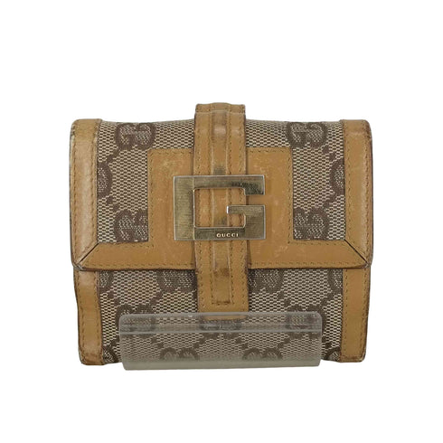 グッチ GUCCI GGキャンバス Wホック 2つ折り財布 レディース