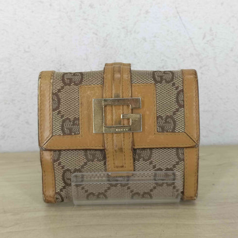 グッチ GUCCI GGキャンバス Wホック 2つ折り財布 レディース