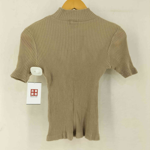 カルバンクライン CALVIN KLEIN コットン リブ編み ハイネックS/S Tシャツ レディース JPN:M