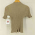 カルバンクライン CALVIN KLEIN コットン リブ編み ハイネックS/S Tシャツ レディース JPN:M