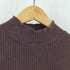 カルバンクライン CALVIN KLEIN コットン リブ編み ハイネックS/S Tシャツ レディース import:M