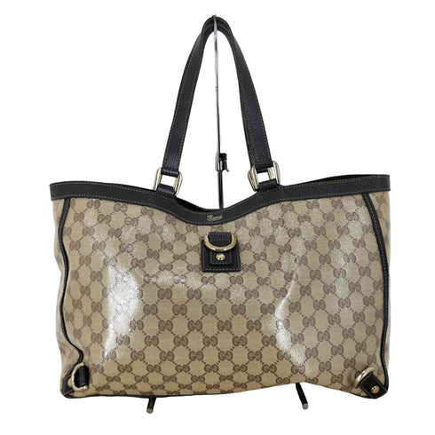 グッチ GUCCI GGクリスタル コーティングキャンバス ハンドバッグ レディース