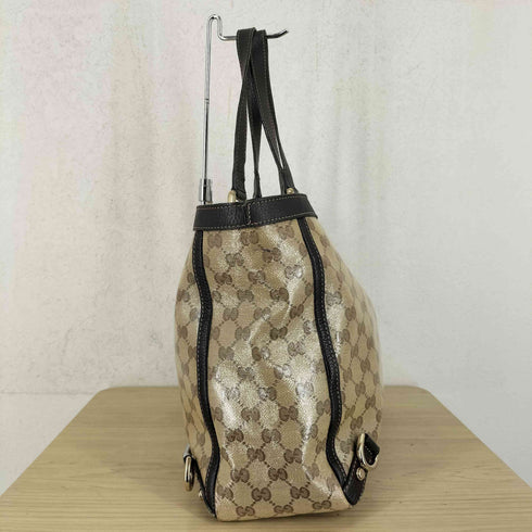 グッチ GUCCI GGクリスタル コーティングキャンバス ハンドバッグ レディース