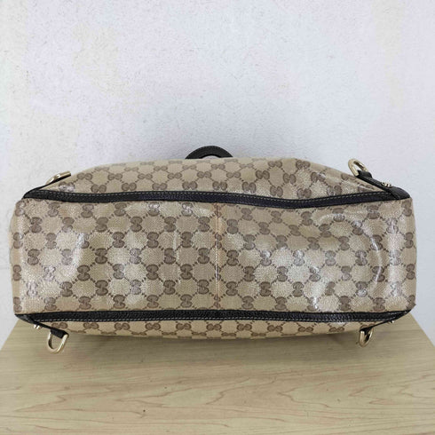 グッチ GUCCI GGクリスタル コーティングキャンバス ハンドバッグ レディース