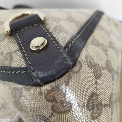 グッチ GUCCI GGクリスタル コーティングキャンバス ハンドバッグ レディース