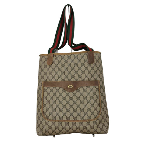 グッチ GUCCI OLD オールド GGスプリーム シェリーライン トートバッグ レディース