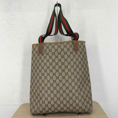 グッチ GUCCI OLD オールド GGスプリーム シェリーライン トートバッグ レディース
