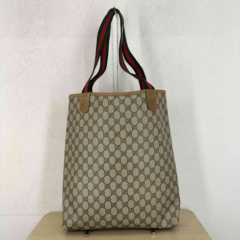 グッチ GUCCI OLD オールド GGスプリーム シェリーライン トートバッグ ハンドバッグ レディース