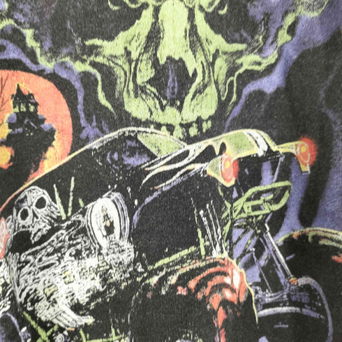 TINY SPARK Racing Grave Digger Powerful Graphic T-Shirt プリント クルーネックTシャツ メンズ import:L
