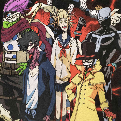 メキシコ製 アニメキャラクタープリント 敵キャラ集合 クルーネックTシャツ メンズ import:L