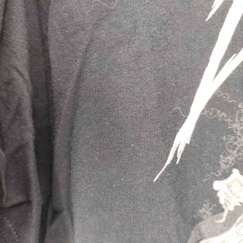 スカル バンドプリント クルーネックTシャツ バンT メンズ