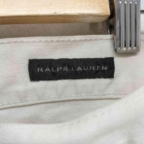 ラルフローレン RALPH LAUREN ロゴ装飾 ホワイトデニムパンツ Y2K メンズ 29