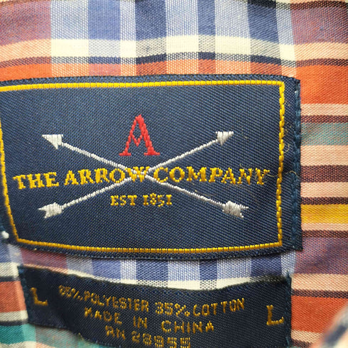 アロー ARROW The Company 90S S/S ギンガムチェック シャツ メンズ import:L