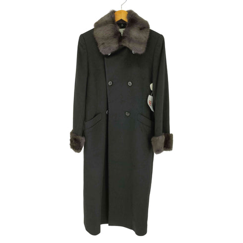 CASHMERE100 ファー付きステンカラーコート レディース FREE