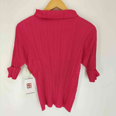 プリーツプリーズイッセイミヤケ PLEATS PLEASE ISSEY MIYAKE プリーツ クロップド スリーブ ハイネック カットソー レディース JPN:3