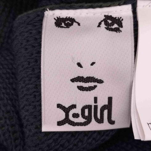 エックスガール X-girl LOGO JACQUARD ZIP UP KNIT HOODIE レディース ONE SIZE