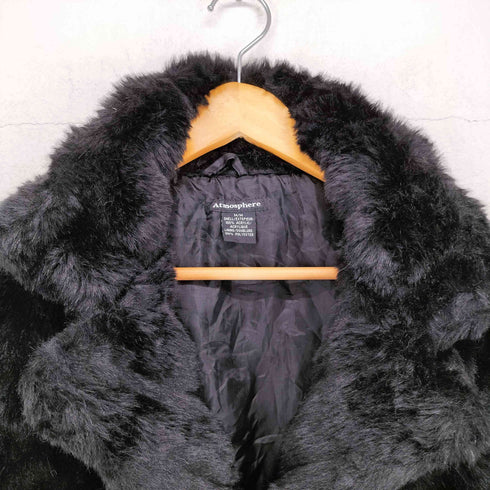 ATMOSPHERE faux fur フェイクファー クロップド ジャケット レディース M