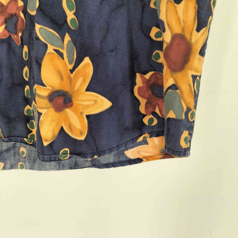 バナナリパブリック BANANA REPUBLIC SAFARI & TRAVEL 80~90S 総柄シャツ メンズ import:XS
