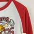 スクリーンスターズ SCREEN STARS 80s USA製 フットボール プリント ラグラン Tシャツ メンズ L