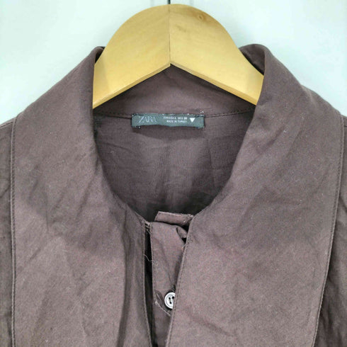 ザラ ZARA ポプリンスカーフシャツ レディース import:L