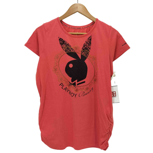 プレイボーイ PLAYBOY y2k プリント ラインストーン Tシャツ レディース JPN:M