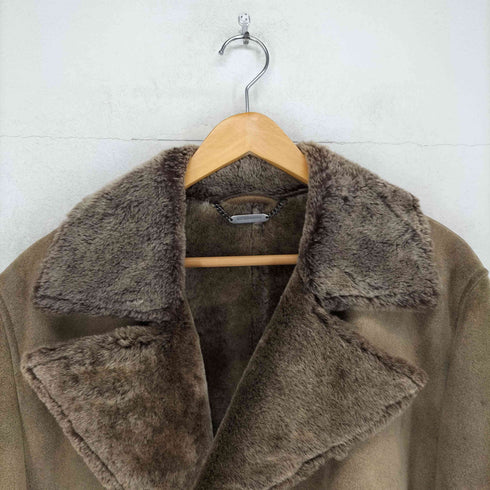 バーバリーロンドン BURBERRY LONDON 裏地ファー ムートンレザー コート レディース import:M
